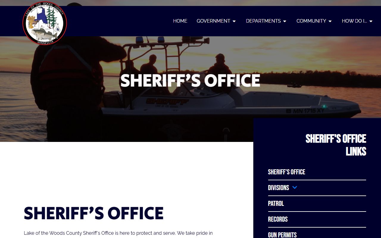 Lake of the Woods County court records sheriff office