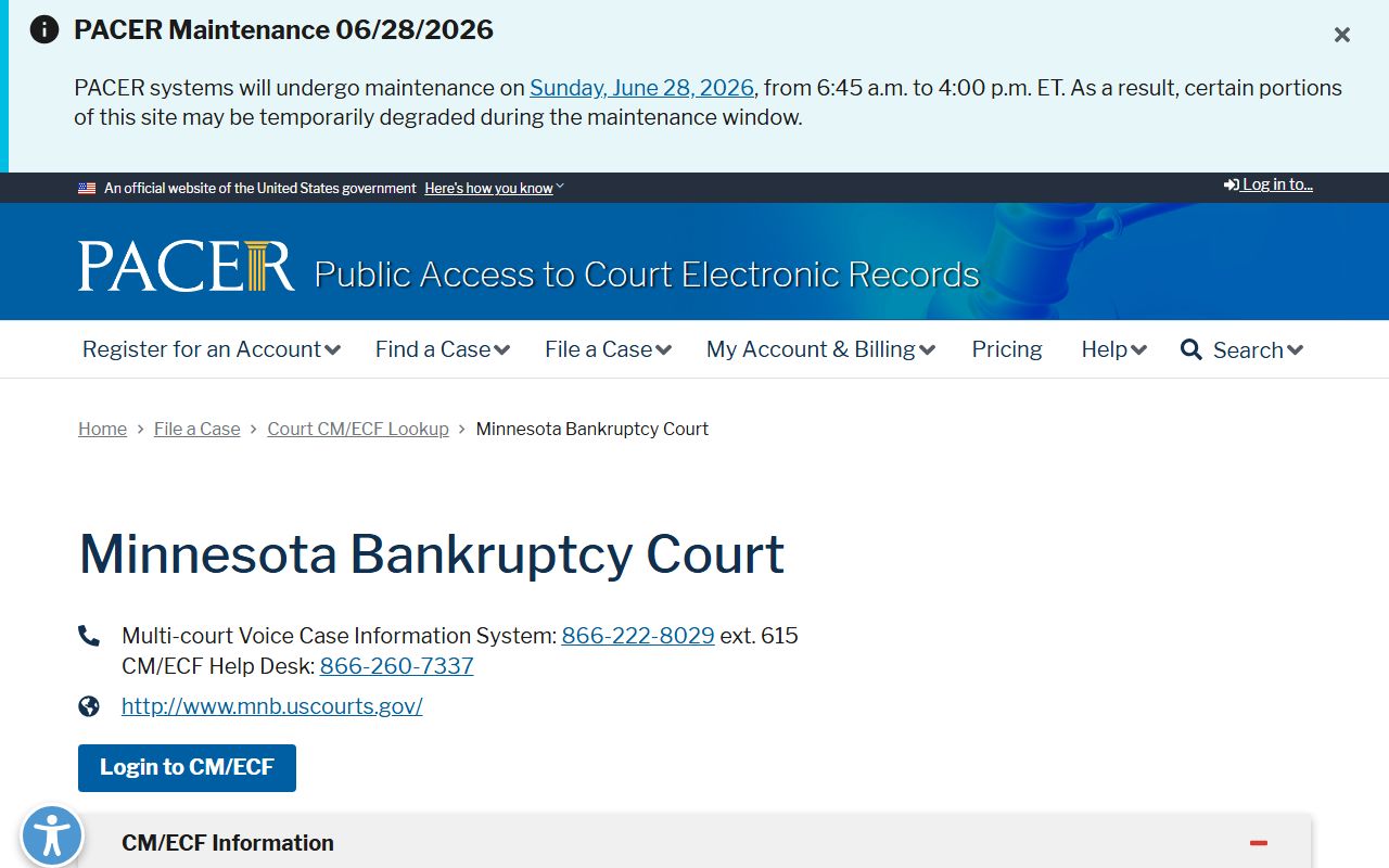 Lake of the Woods County probate records and PACER bankruptcy lookup